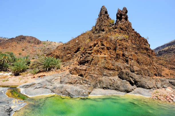 Pictorial landscape of the Socotra island,Yemen. stock photo