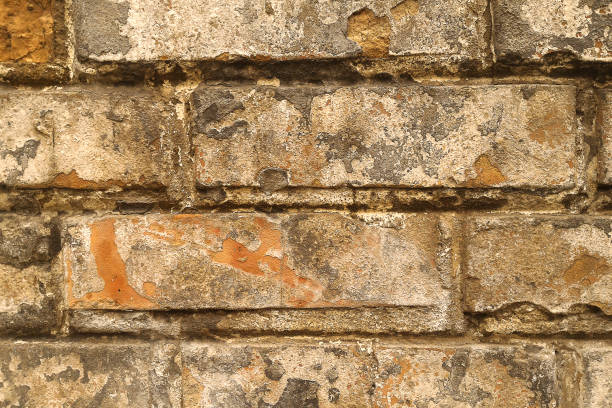istock Yellow grunge brick wall background or texture. 1066260244