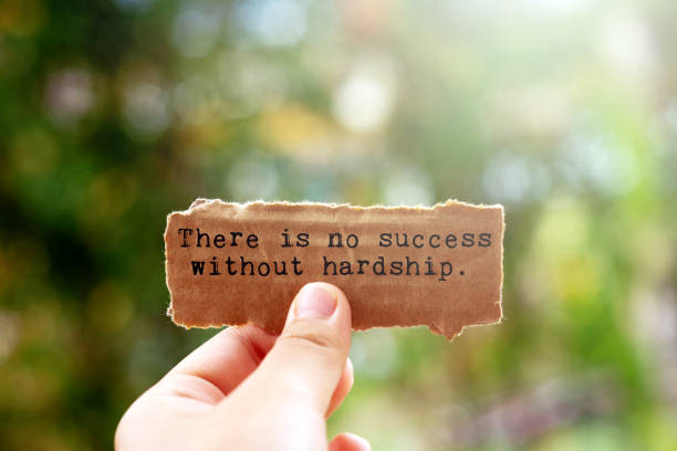 istock Inspirational quote- There is no success without hardship. 1066260328
