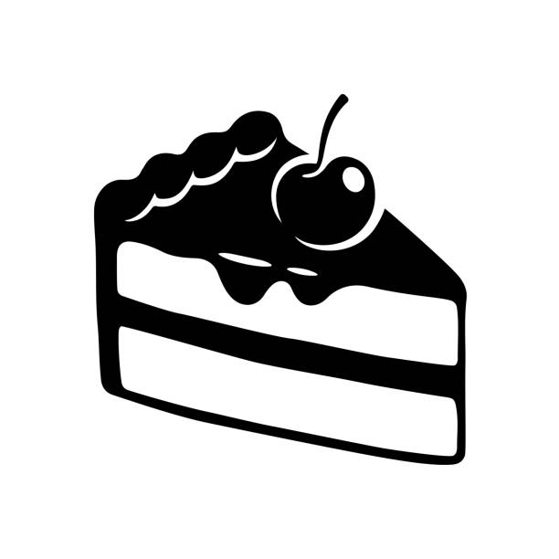 illustrations, cliparts, dessins animés et icônes de tranche de gâteau dessin - part de gâteau