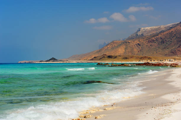 Seascape of Socotra island, Yemen. stock photo