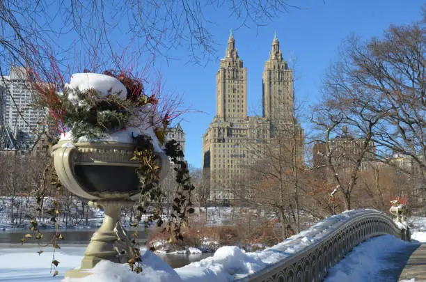 Photo of Central Park in the winter, NYC.