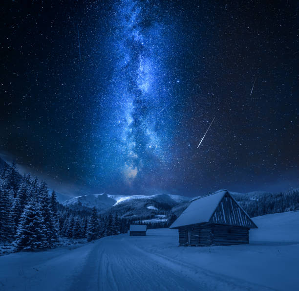 istock Milky way over snowy road at night, Tatra Mountains 1066265748