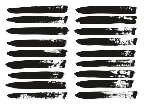 istock Calligraphy Paint Brush Lines High Detail Abstract Vector Background Set 107 1066265774