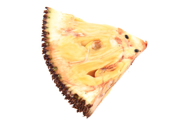 fresh piece of jackfruit isolated on the white background