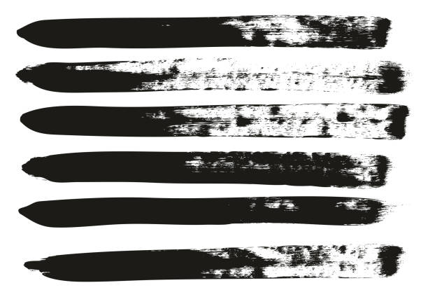 istock Calligraphy Paint Brush Lines High Detail Abstract Vector Background Set 62 1066265960