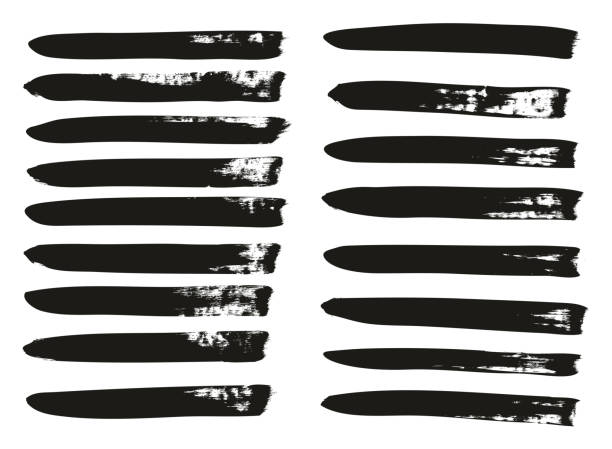 istock Calligraphy Paint Brush Lines High Detail Abstract Vector Background Set 109 1066270534