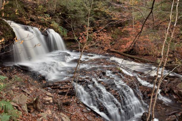 istock fall waterfalls at rickett's glen 1066272646