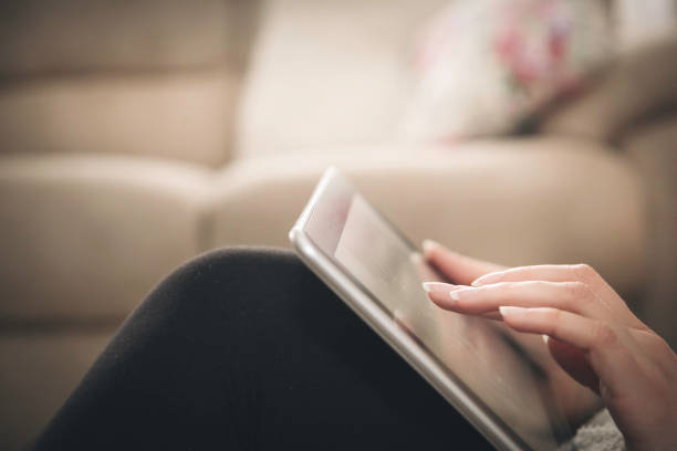 Reading, Looking, Digital Tablet, Online Shopping, One Woman Only