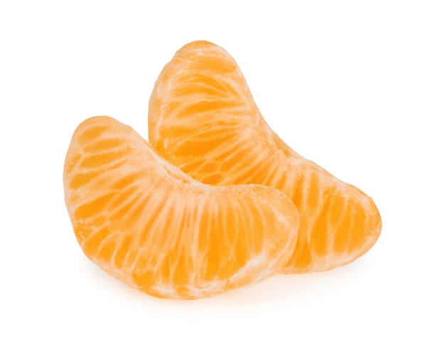 istock Tangerine slices isolated on white background 1066278526