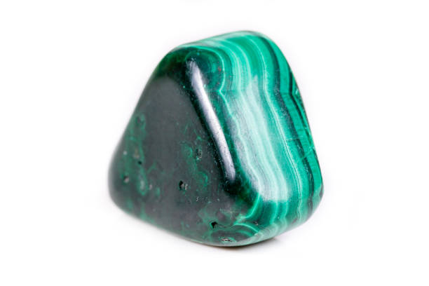istock Macro mineral stone malachite on white background 1066282558