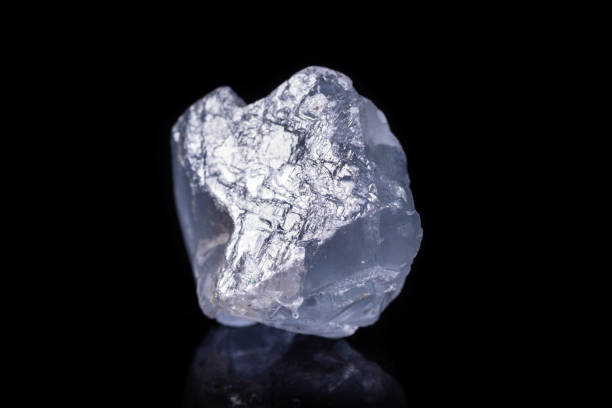 istock Macro mineral stone angelite on black background 1066284334