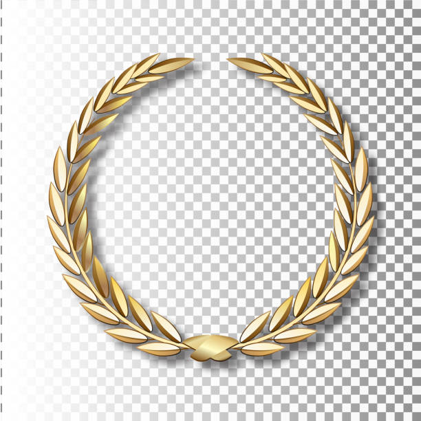istock Vector gold laurel wreath. Laurel wreath with golden ribbon. 1066291314