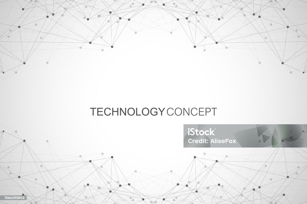 Simple Geometric Abstract Vector Illustration Technology Background ...