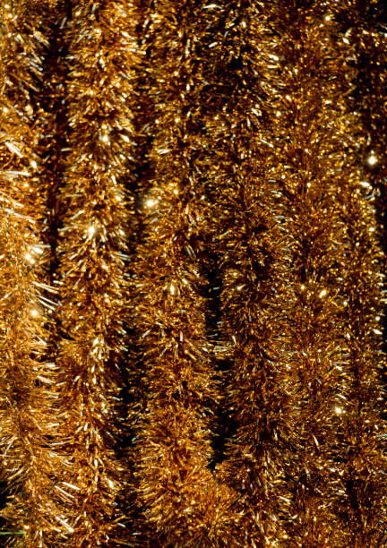istock Gold colored Christmas decorations in the view 1066297334