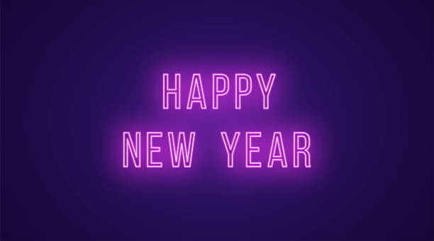 istock Neon inscription of Happy New Year. Vector neon 1066297756