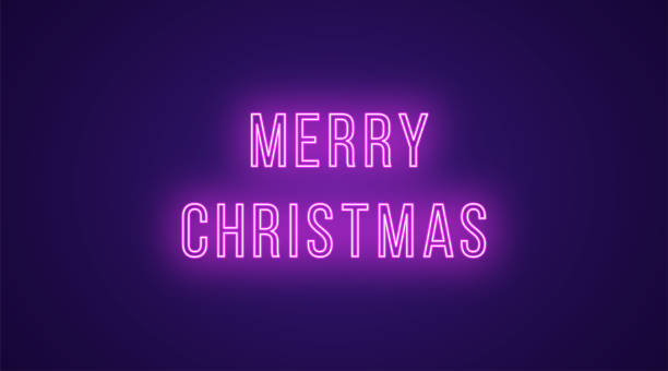 istock Neon inscription of Merry Christmas. Vector, neon 1066297826
