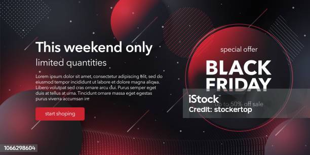 Black Friday Special Offer Template Stock Illustration - Download Image Now - Abstract, Advertisement, Backgrounds