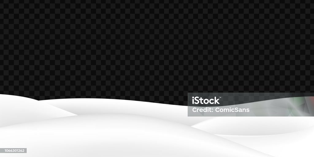 Vector realistic isolated Snow field for decoration and covering on the transparent background. Concept of Merry Christmas and Happy New Year. Snow stock vector