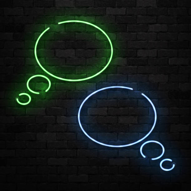 istock Vector realistic isolated neon sign of Speech Bubble logo for decoration and covering on the wall background. 1066301498