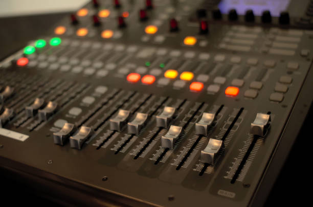 istock A shotgun microphone in a recording studio 1066303124
