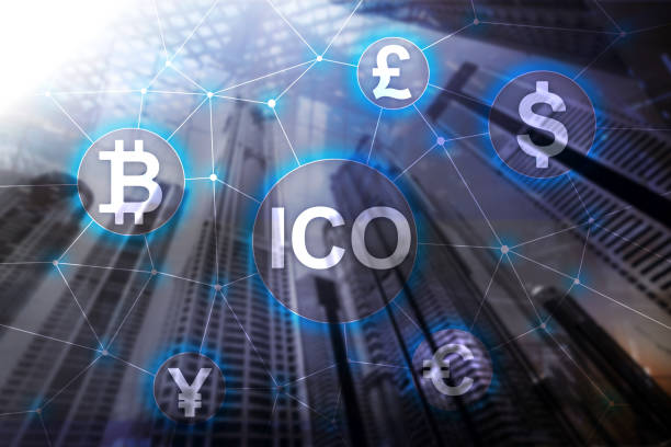 istock ICO - Initial coin offering, Blockchain and cryptocurrency concept on blurred business building background. 1066310434