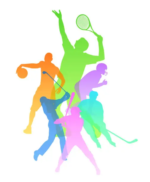 Vector illustration of Physical Sports Variety