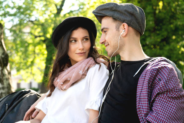 istock Younge couple in the park 1066313000
