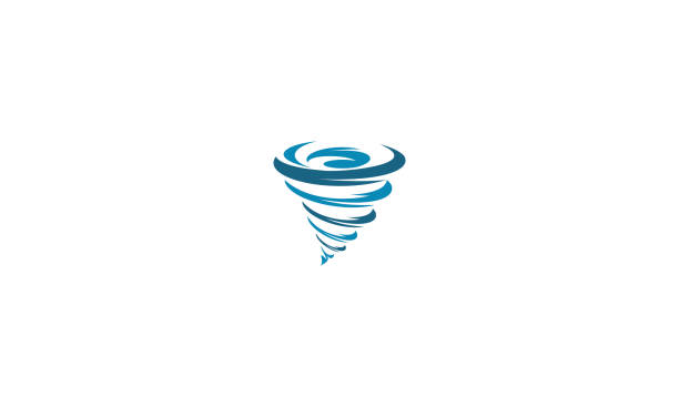 hurrikan-logo symbol vektor - tornado stock-grafiken, -clipart, -cartoons und -symbole