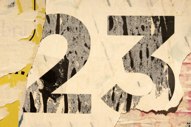 istock Old ripped blank torn paper crumpled creased posters grunge textures backdrop backgrounds placard number 23 1066326508