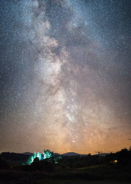 campeggio sotto il nucleo della via lattea - galloway foto e immagini stock