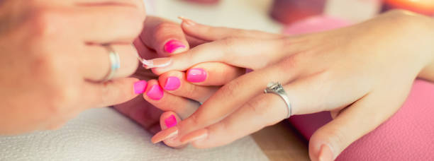 istock Manicure process in the beauty salon 1066349204