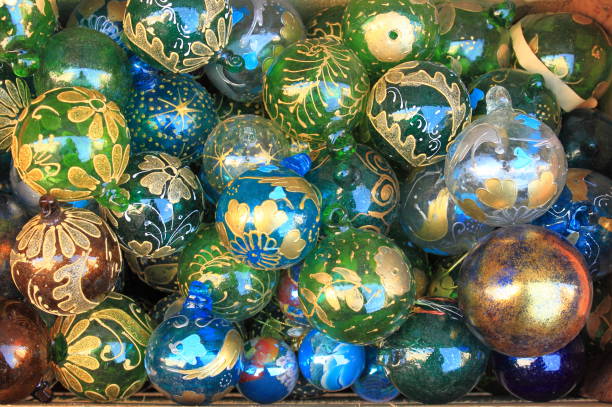 istock Pile of glass christmas baubles 1066354068