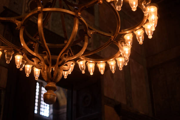 istock Gothic chandelier on the ceiling 1066356700