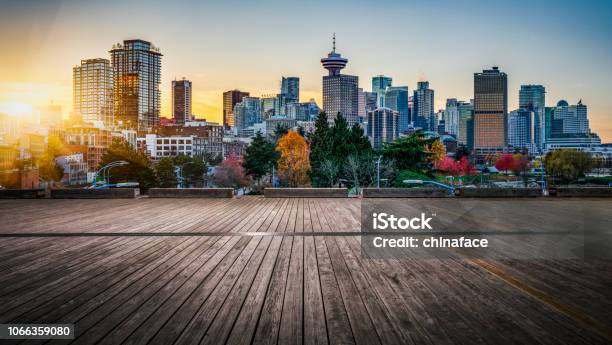 View Of Modern Skyscrapers In Vancouver Stock Photo - Download Image Now - Vancouver - Canada, Urban Skyline, Autumn