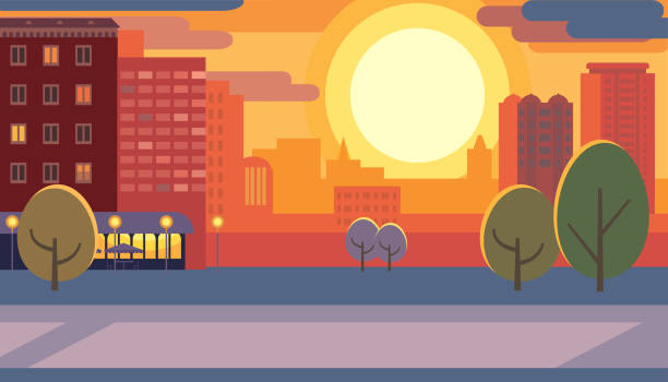 5,808 Sunrise City Illustrations & Clip Art - iStock | Watching sunrise  city, Sunrise city skyline, Sunrise city street