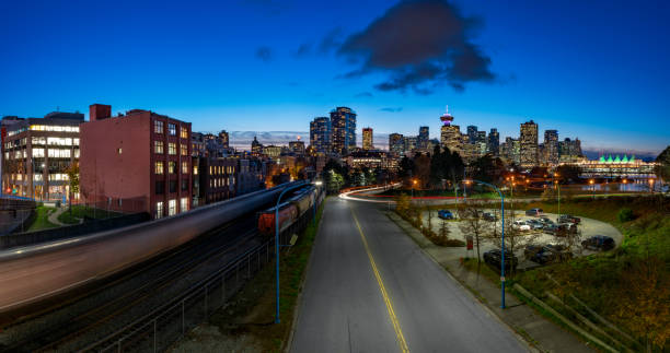 istock Freight lines with Vancouver city skyline 1066359606