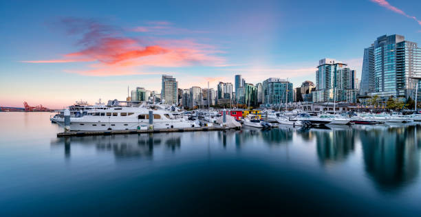 istock Luxury yachts moored at vancouver harbor 1066363136