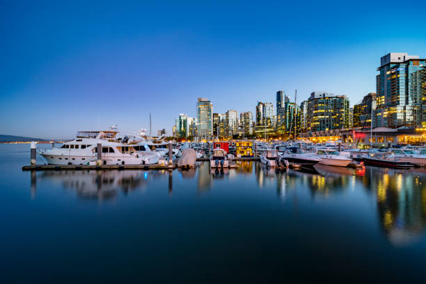 istock Luxury yachts moored at vancouver harbor 1066363210