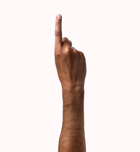 symbole de la main - one finger photos et images de collection