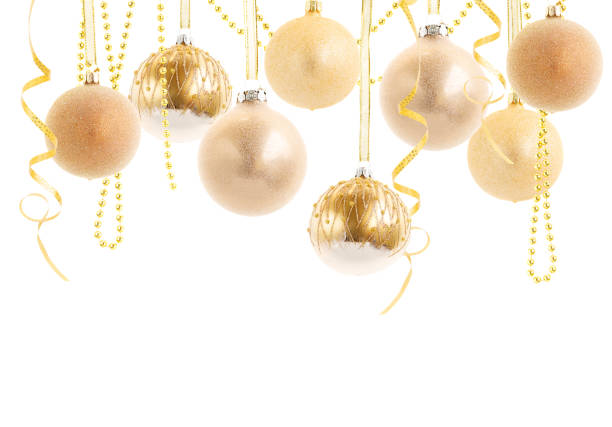 istock Golden christmas balls 1066376562