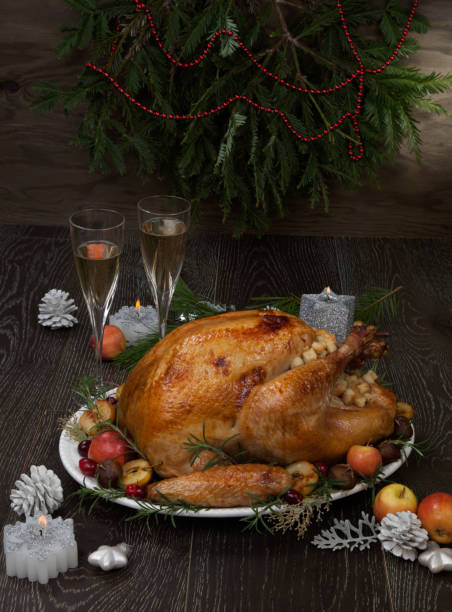 istock Roasted Christmas Turkey with Grab Apples 1066378068