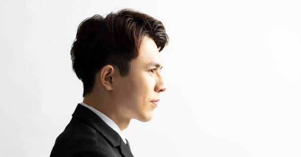 istock Side view of young handsome man face 1066382614