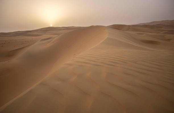 istock Beautiful Rub al Khali desert at sunrise 1066393172