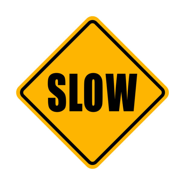 Slow Sign Slow Sign vector slow stock illustrations