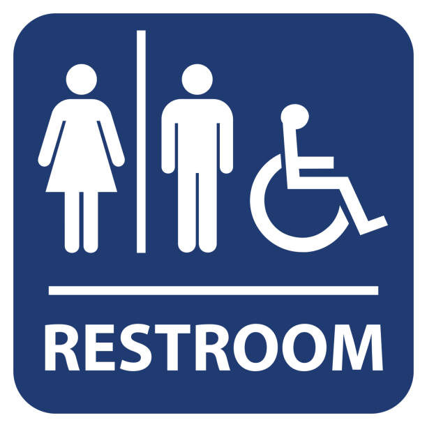 Restroom vector sign Restroom vector sign vector bathroom designs stock illustrations