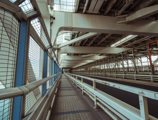istock on the bridge urban construction retro background material japan tokyo 1066430836