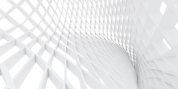 istock Abstract of white architectural structure pattern,Concept of future design on architecture,3d rendering 1066432370
