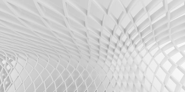 istock Abstract of white architectural structure pattern,Concept of future design on architecture,3d rendering 1066432382
