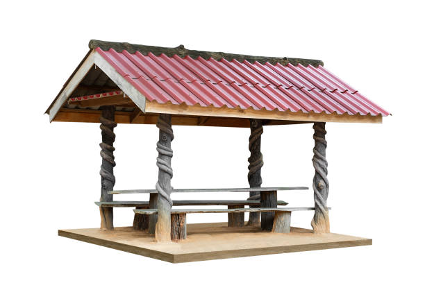 istock Wooden gazebo pavilion 1066432888